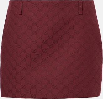 Gucci GG canvas cotton-blend miniskirt