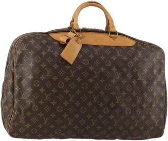 Louis Vuitton Pre-owned Alize 1 Poche Boston Bag - Dames - Vintage Weekendtas - Bruin - ONE Size - Leer - Vintage