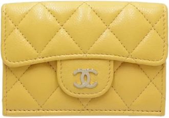 Chanel Pre-owned Wallets, female, Yellow, Size: ONE SIZE Pre-owned Leather wallets