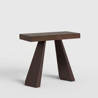 Itamoby Mesa Consola Extensible En Nogal 90x40-196cm Diamante Small Premium Noix