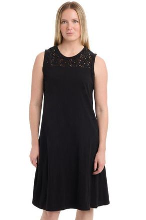 Wilt Sleeveless Lace Yoke Dress in Black at Nordstrom, Size X-Small