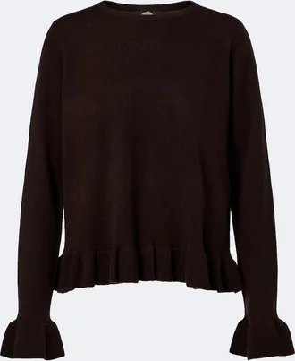 Jardin Des Orangers Pullover con volant in lana vergine e cashmere