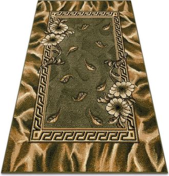 RugsX Rugsx - Carpet bcf Morad trio flowers, leaves classic - olive green green 160x220 cm