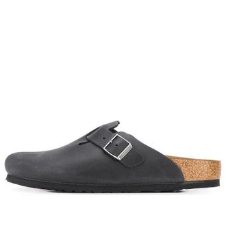 Birkenstock Boston Narrow Oiled Leather Black 0059463