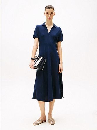 Tommy Hilfiger Vestido midi tipo polo