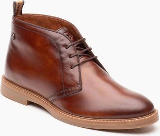 base Mens Base London Carlton Leather Mens Tan Ankle Boots - Brown - Size: 12