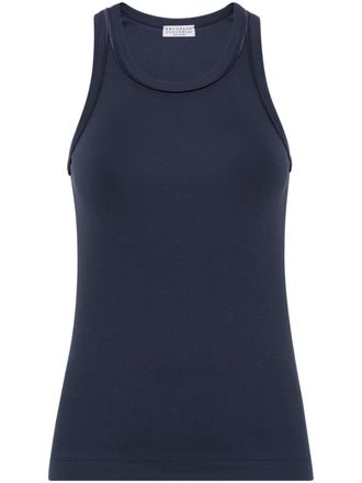 Brunello Cucinelli Tanktop met rits - Blauw