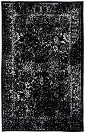 Safavieh Alfombra de polipropileno blanco y negro, 122 x 183 cm
