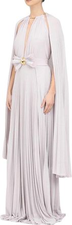 Elisabetta Franchi Pink Viscose Polyester Polyamide Maxi Dress