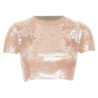 Alexander Wang Sequin Ribbed cropped sweater