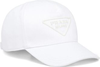 Prada Triangle-logo Denim Baseball Cap