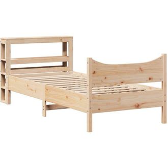 vidaXL Estructura De Cama Con Cabecero Madera Maciza De Pino 90x200 Cm Vidaxl