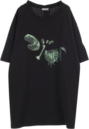 Dior x Travis Scott T-shirt con logo Cactus Jack anni 2010 - Nero