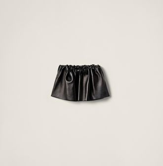 Miu Miu Plongé nappa leather miniskirt