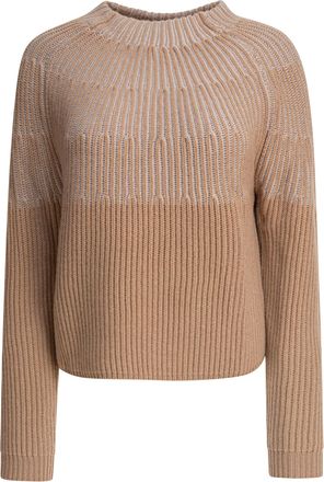 Agnona Womens Brown Wool Knitwear - Tan - Size Medium