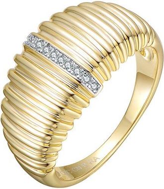 Rachel Glauber 14K Plated Cz Cocktail Ring