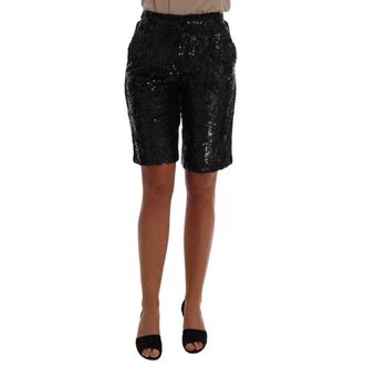 Dolce & Gabbana Korte Shorts - Zwarte Bermuda Shorts - Dames - Bermuda - Zwart - 2XS - Katoen - Korte Broeken