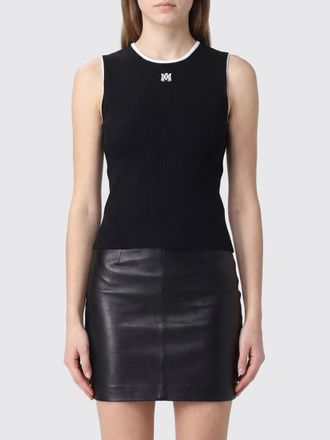 Amiri Slim Fit Ribbed-Knit Top with Embroidered Monogram