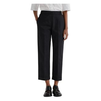 Meimeij Cropped Trousers, female, Black, Size: 2XL Pantalone dritto con tasche e elastico in vita