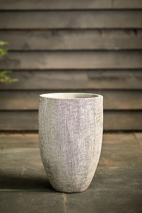 Terrain Fiber Concrete Textured Tall Planter, 14
