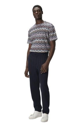 Missoni Straight Pants With Zigzag Pattern in Blue at Nordstrom, Size 52 It