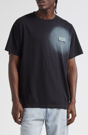 Maison Margiela Spray Dot Motif Numeric Logo Patch T-Shirt in Black at Nordstrom, Size X-Large