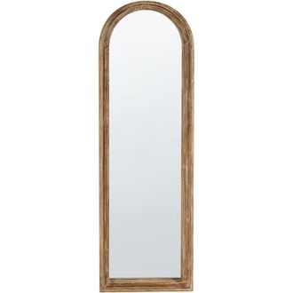 Beliani Beliani - Espejo De Pared Marco De Madera Estilo Tradicional 55 X 170 Cm Marr&oacute;n Claro Coigny