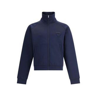 Prada Logoed Sweatshirt with Front Zipper