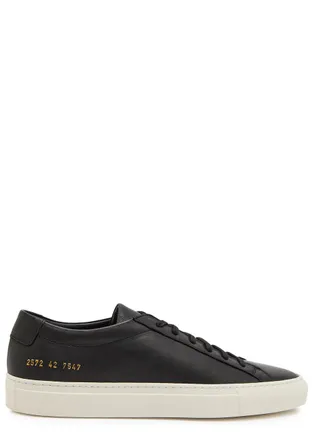 Common Projects Achilles Premium Leather Sneakers - Black - 45 (IT45 / UK11)