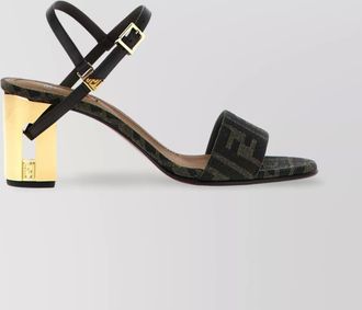 Fendi delfina block heel sandals