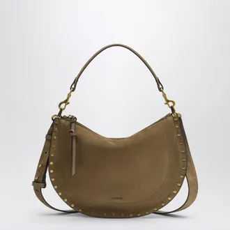 Isabel Marant Oskan Soft Zipped bag in taupe suede