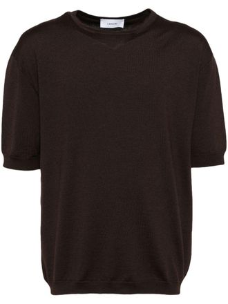 Lardini T-shirt lavorata a maglia - Marrone