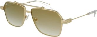 John Richmond Gouden zonnebril met verlopende glazen - Heren - Zonnebrillen - Geel - ONE Size - Accessoires