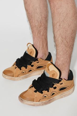Lanvin Curb Sports Shoes, Mens, Brown