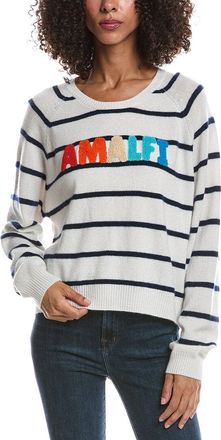 Brodie Amalfi Striped Crewneck Cashmere Sweater