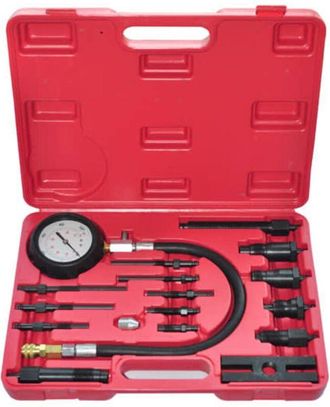 vidaXL Kit Comprobador De Compresi&oacute;n De Motor De Diesel 17 Piezas Vidaxl