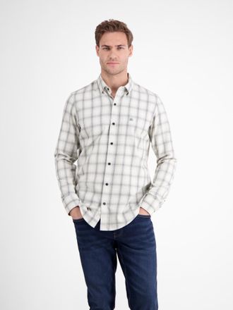 Lerros Karohemd LERROS LERROS Karohemd f&uuml;r Herren - zeitlos, vielseitig und stilvoll, Herren, Gr. XXL, Normal- und Kurzgr&ouml;ssen, weiss (broken wei&szlig;), 97% Baum