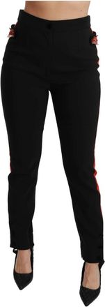 Dolce & Gabbana High Waist Skinny Pants - Dames - Slim Fit Broeken - Zwart - S - Katoen - Broeken