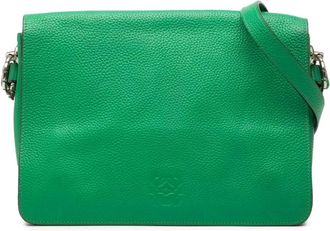 Loewe Pre-owned Shoulder Bags, female, Green, Size: ONE SIZE Pre-owned Satchel