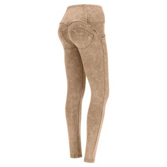 Freddy Pantaloni push up WR.UP vita alta con bottoni bleached