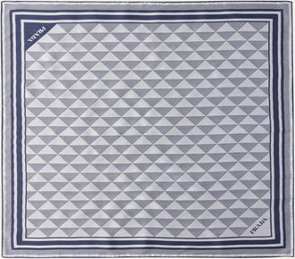 Prada Triangle-Print Silk Scarf