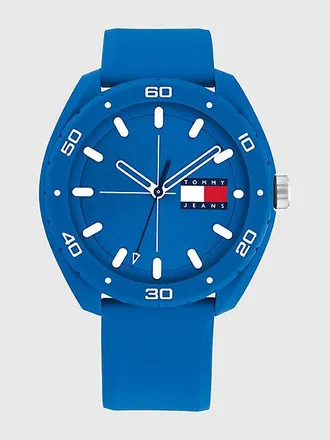 Tommy Hilfiger Reloj con correa de silicona azul