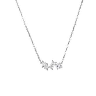 LuvMyJewelry Selara 14K Gold Lab Grown Diamond Necklace - 0.5 Ct in 14K White Gold at Nordstrom