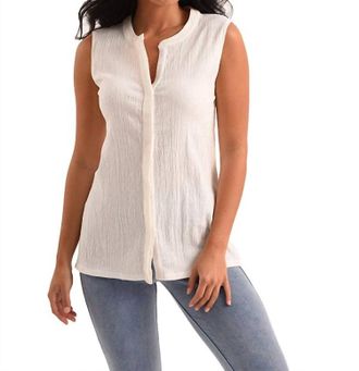 French Kyss Janet Sleeveless Tunic In White