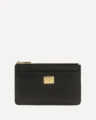Dolce & Gabbana Leather zip Card Holder Female UNI