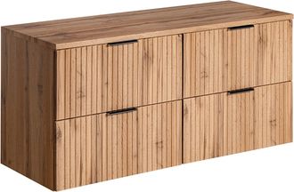 Vente-Unique Mueble suspendido para lavabo con tablero - Natural claro - Ancho 120 cm - ZEVARA