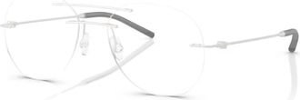 Moncler Matte Silver Brilmontuur Me 1003 - unisex - Brillen - Grijs - 55 MM - Accessoires
