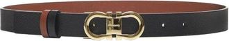 Ferragamo Riemen - Dames - Riemen - Zwart - 90 CM - Leer - Accessoires