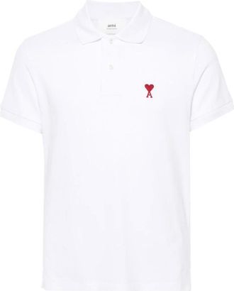 Ami Polo Shirts, female, White, Size: XL Ami Paris T-shirts and Polos