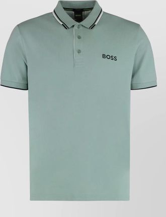 HUGO BOSS paddy polo shirt s caf&eacute; stretch cotton